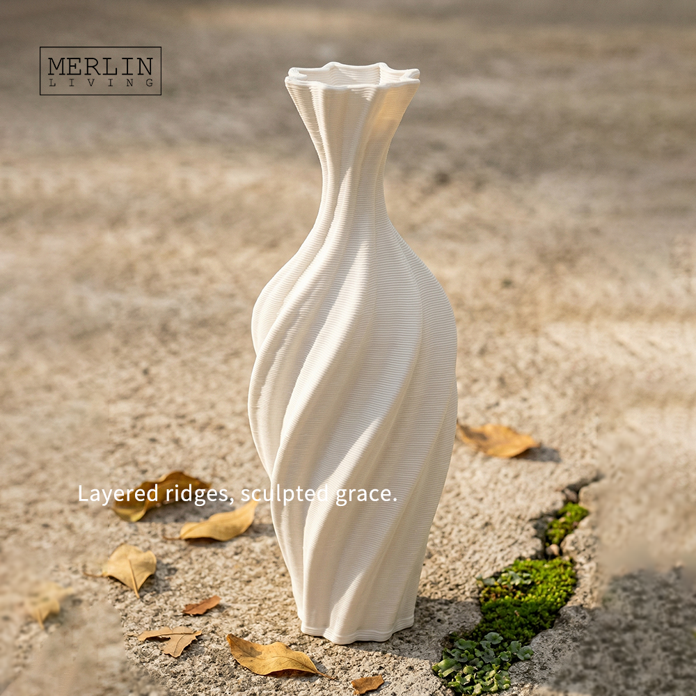 3D Printing Minimalist White Ceramic Room Decor by Merlin Living (4)