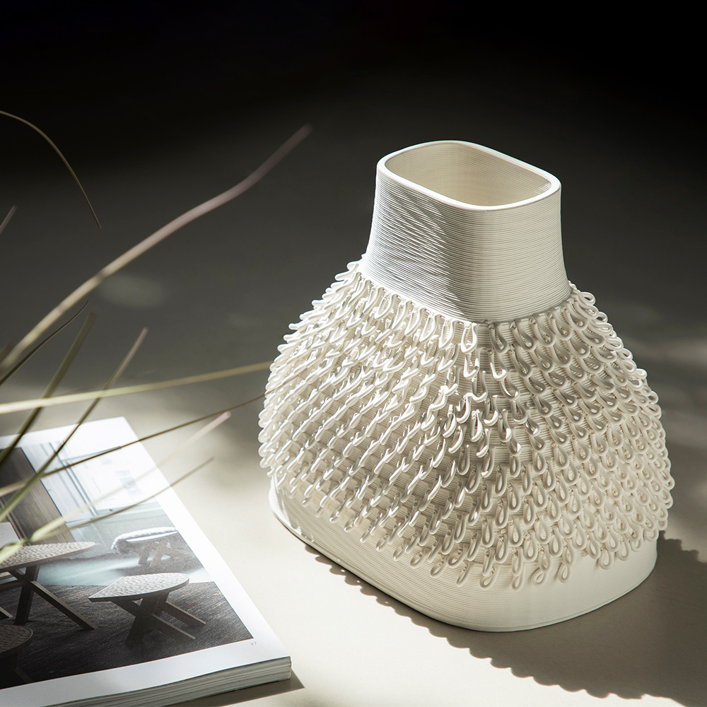 最高の3Dプリント台形砂釉陶器花瓶 Merlin Living 工場とサプライヤー
