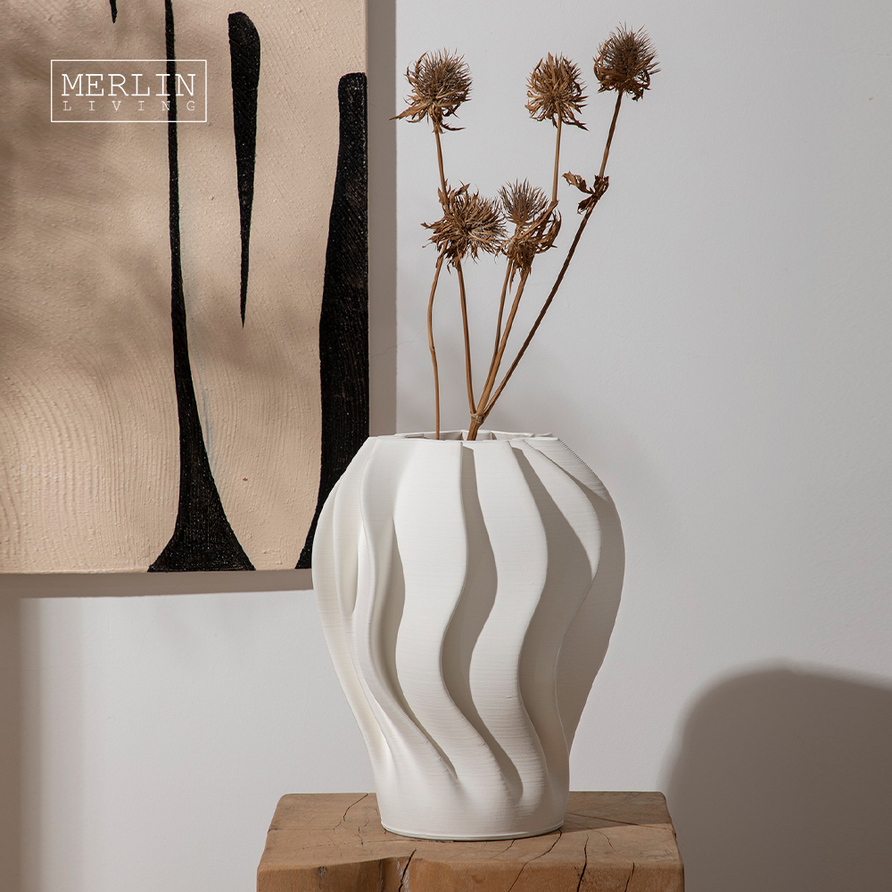 3D Printing ceramic modern interior vases for flowers Merlin Living (8)