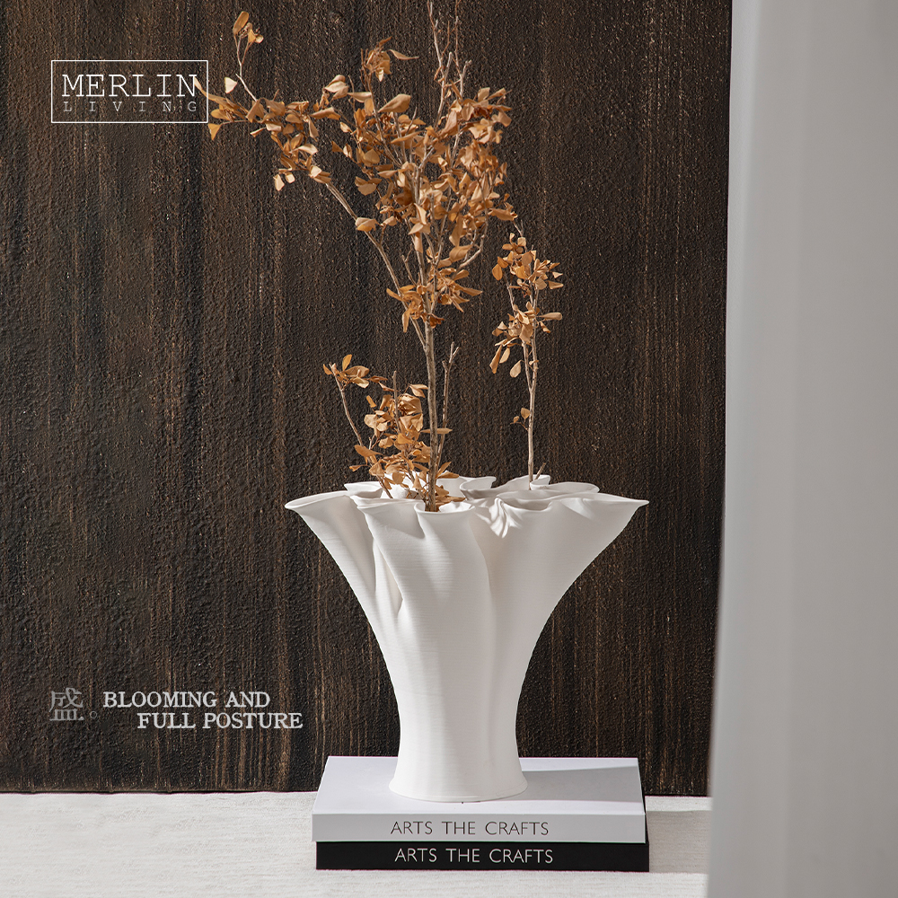 3D Printing modern ceramic vase living room decoration Merlin Living (3)