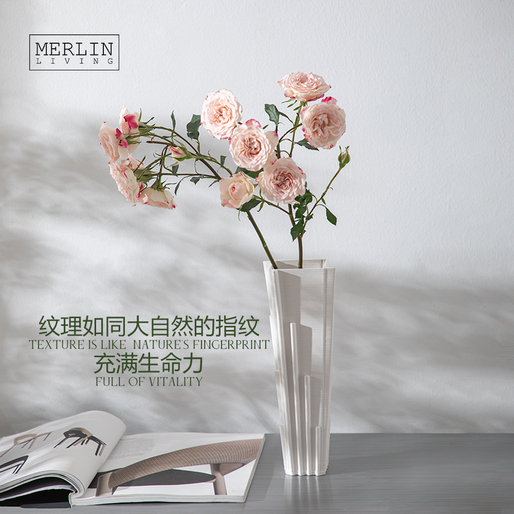 3D Printing square mouth vase minimalist style home decor Merlin Living (1)