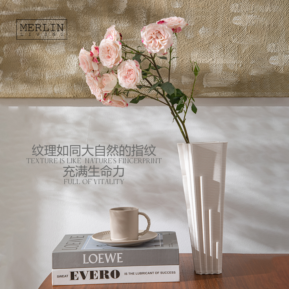 3D Printing square mouth vase minimalist style home decor Merlin Living (2)