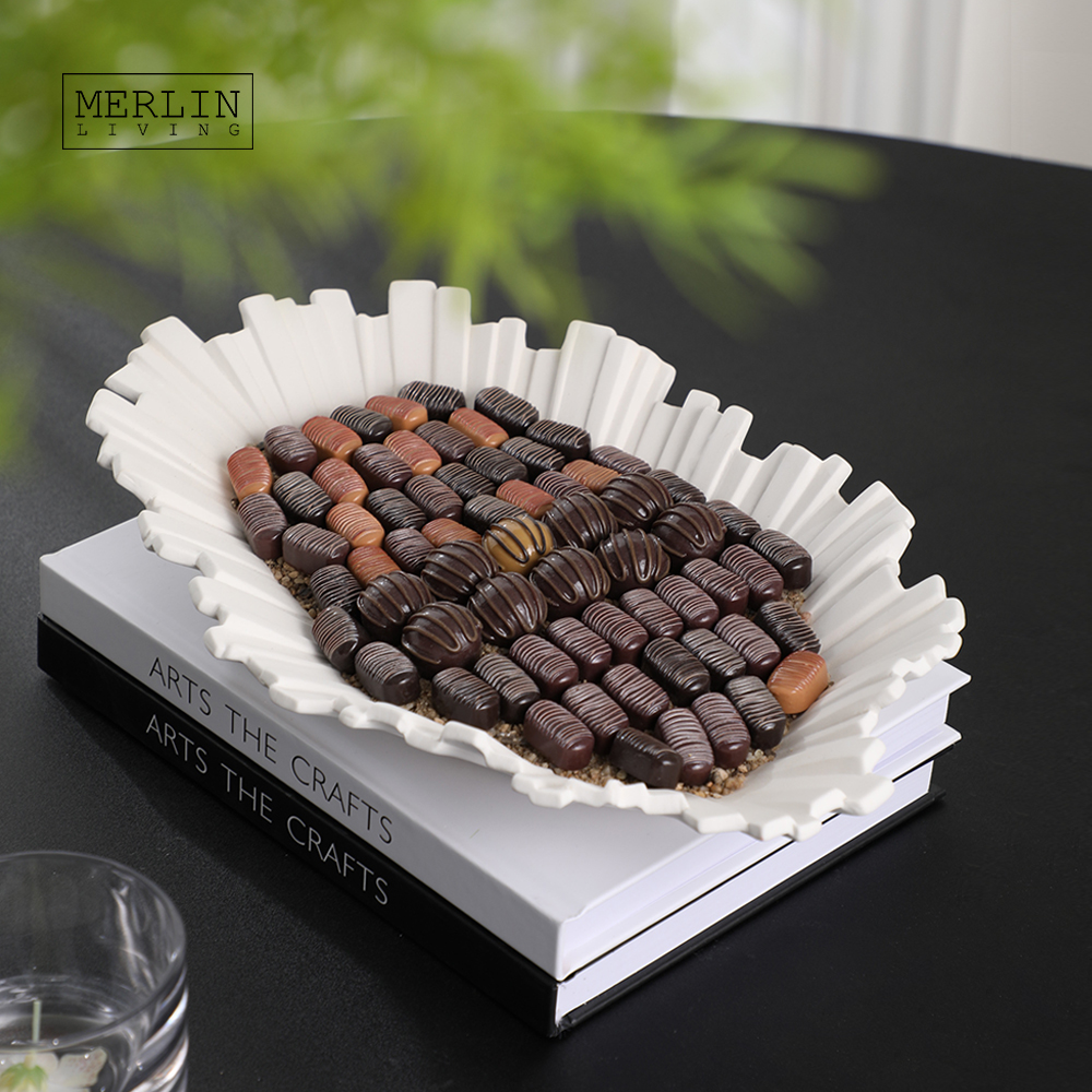 Ceramic Fruit Bowl Irregular Shaped Chocolate Plate  Merlin Living (5)