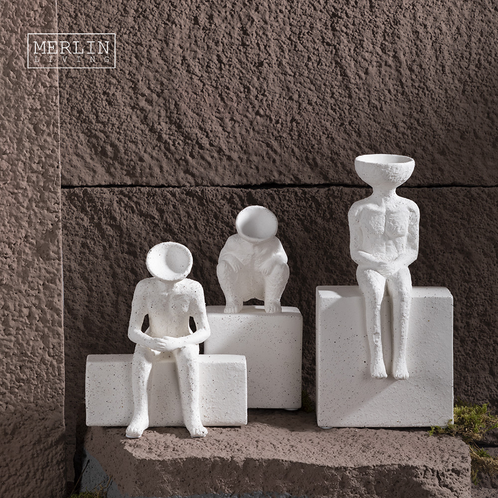 最高のマーリンリビング粗砂さまざまな感情的な抽象表現セラミック人形