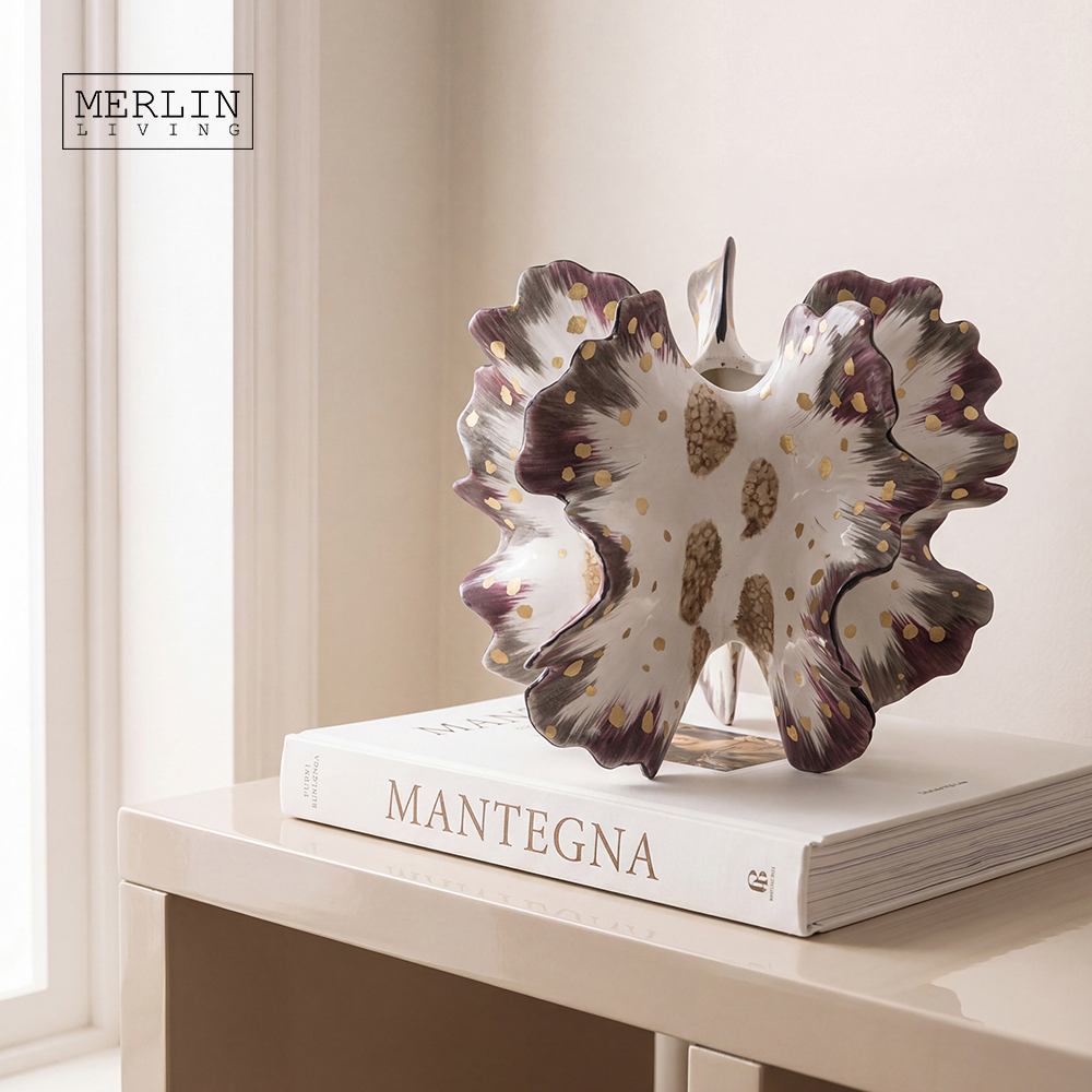Hand Painting Butterfly Ceramic Vase Handmade Vase Merlin Living (7)