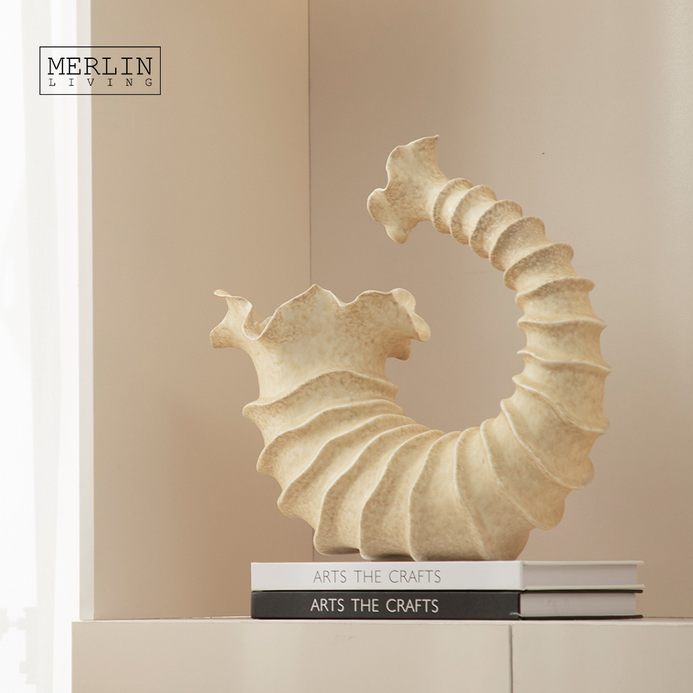 Handmade Ceramic semi-circular white vase for home decor Merlin Living (5)