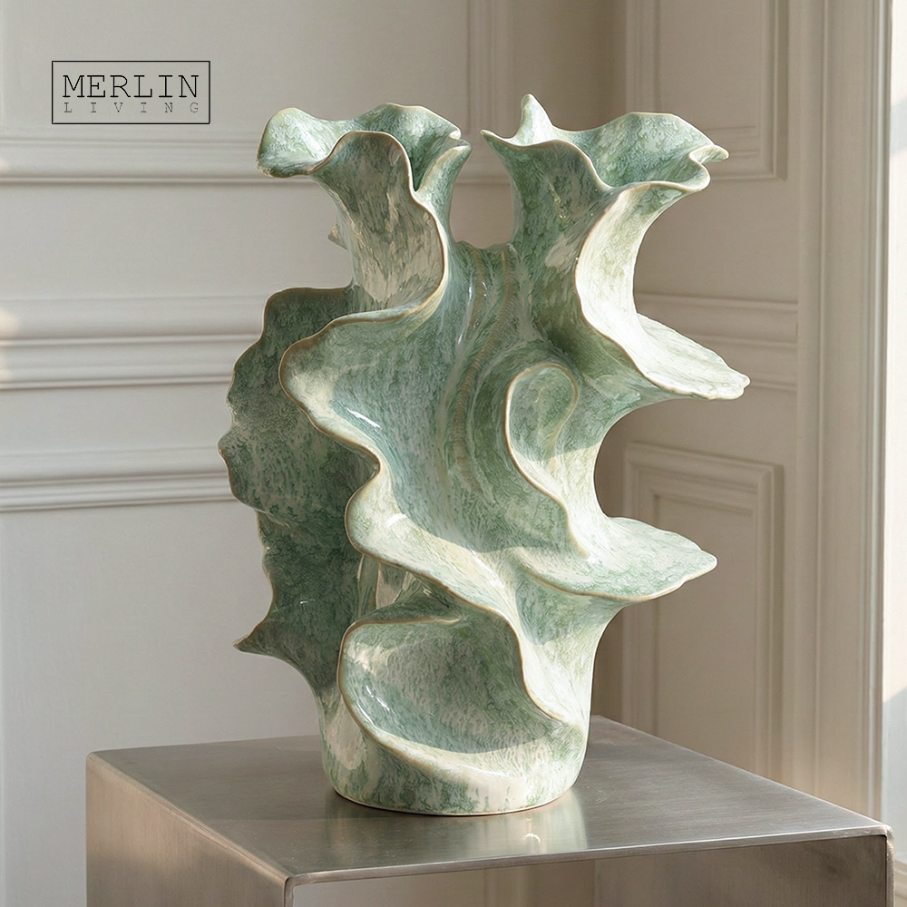 Handmade Glazed Modern Ceramic Wedding Vase by Merlin Living (2)