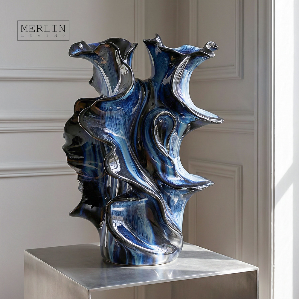 Handmade Glazed Modern Ceramic Wedding Vase by Merlin Living (6)