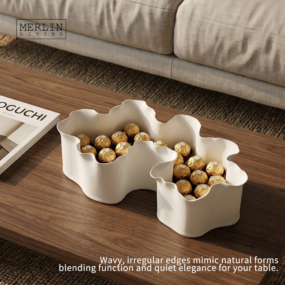 Handmade Irregular Fruit Chocolate Ceramic Bowl Decor by Merlin Living (3)