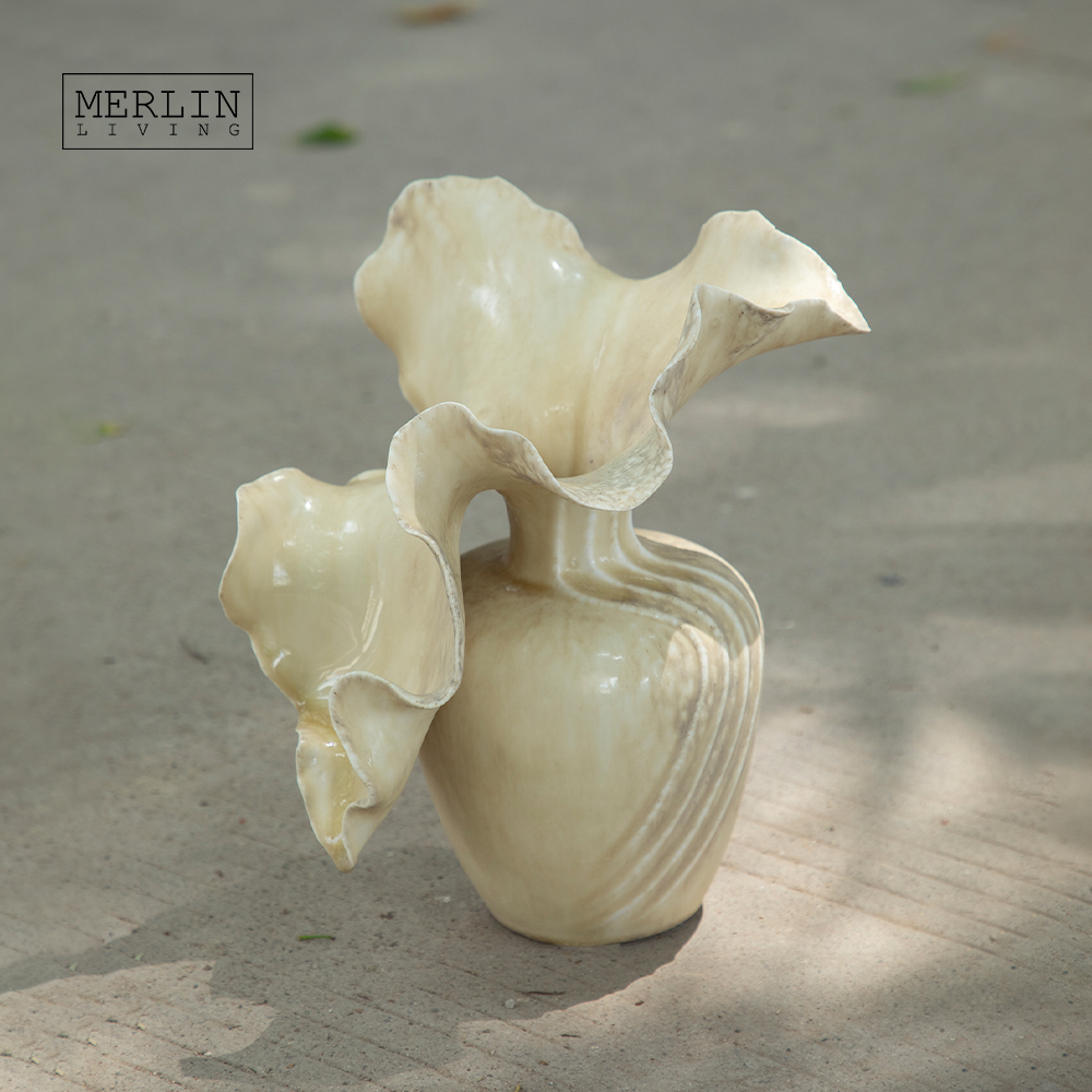 Handmade Modern Minimalist White Ceramic Vase by Merlin Living (11)