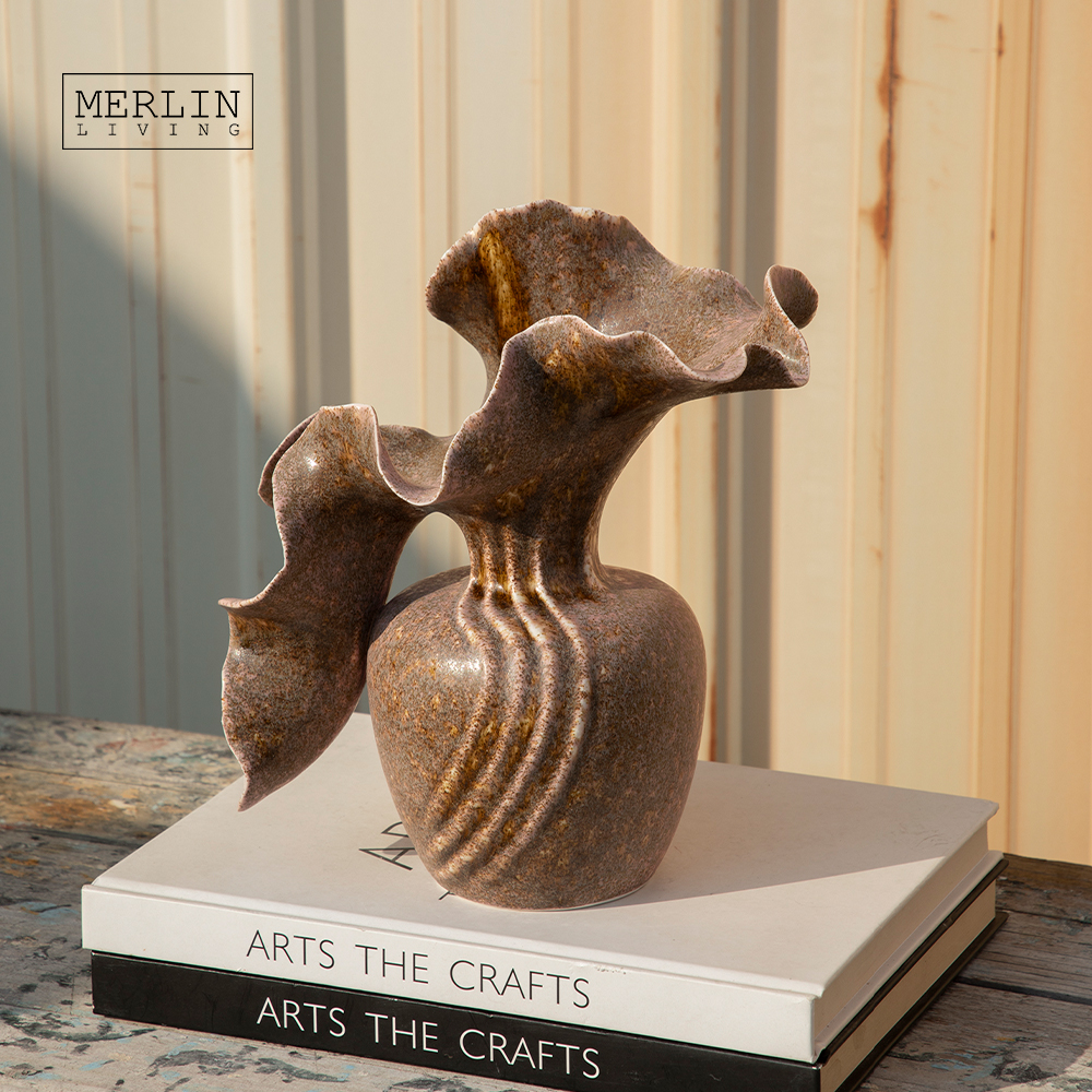 Handmade Modern Minimalist White Ceramic Vase by Merlin Living (16)