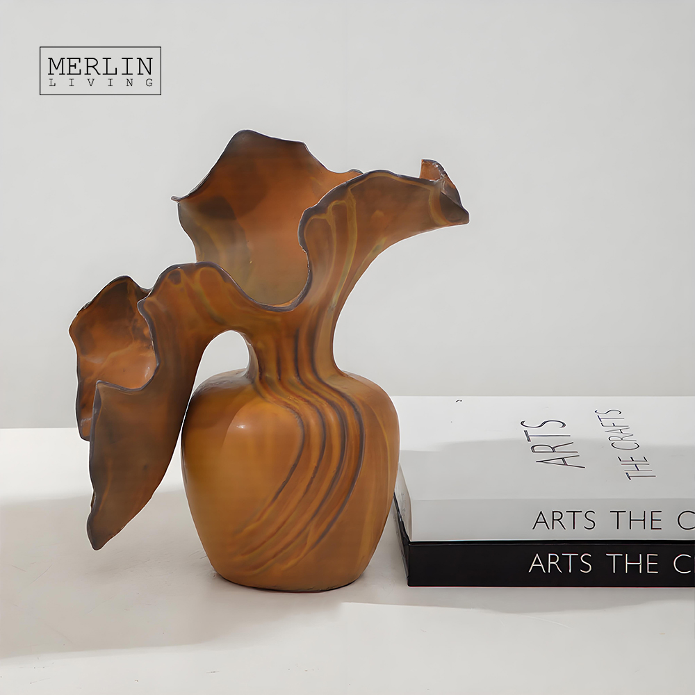 Handmade Modern Minimalist White Ceramic Vase by Merlin Living (5)