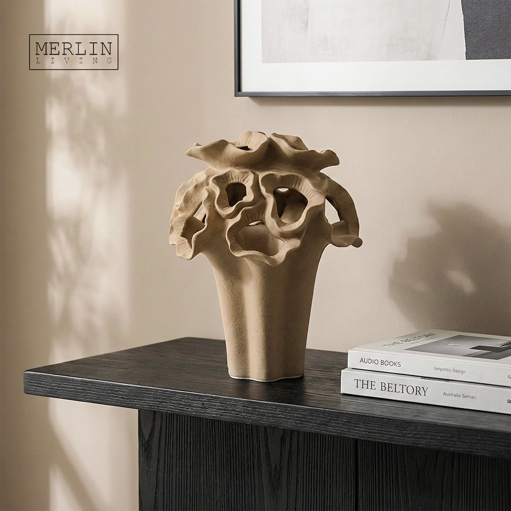Handmade Perforated Natural Style Custom Ceramic Vase by Merlin Living (4)