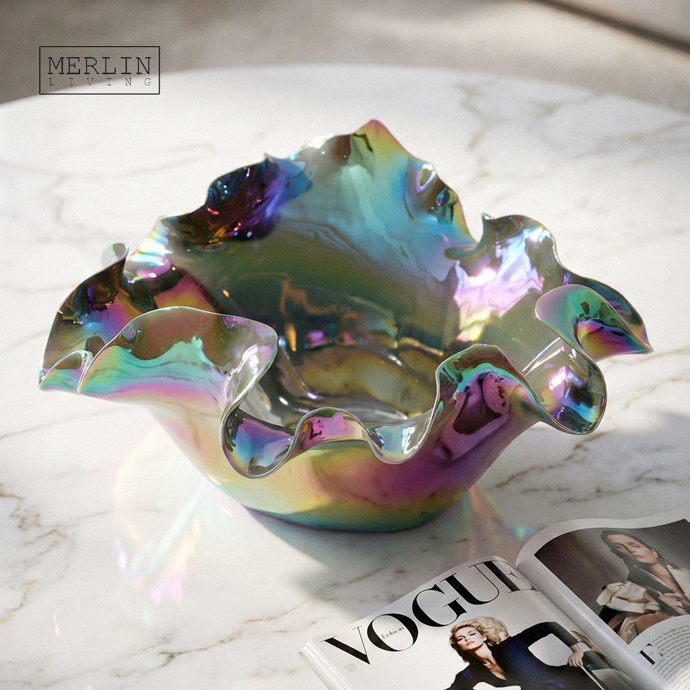 Handmade white fruit plate ceramic home decor Merlin Living (3)