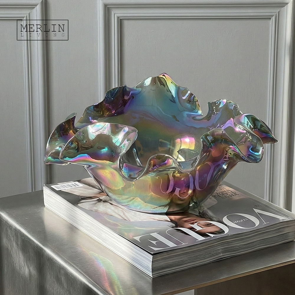 Handmade white fruit plate ceramic home decor Merlin Living (4)