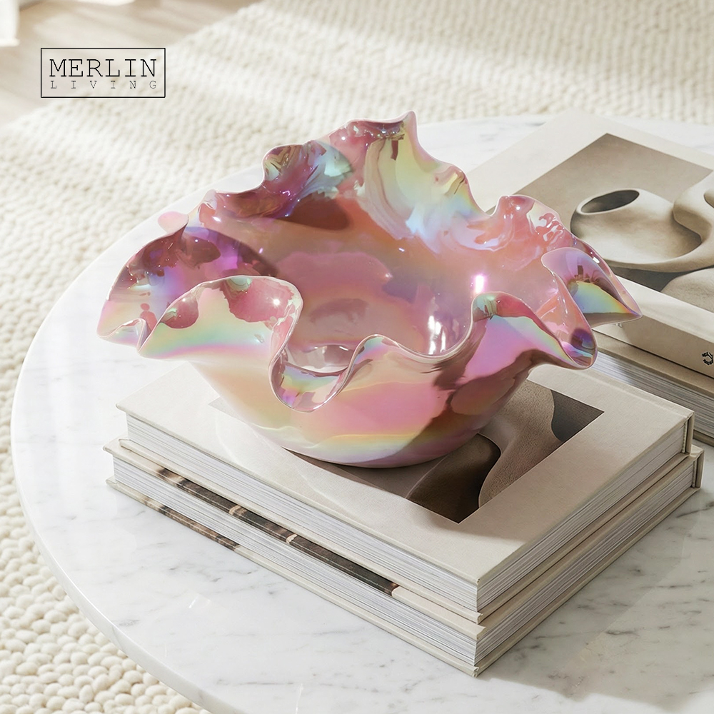 Handmade white fruit plate ceramic home decor Merlin Living (5)