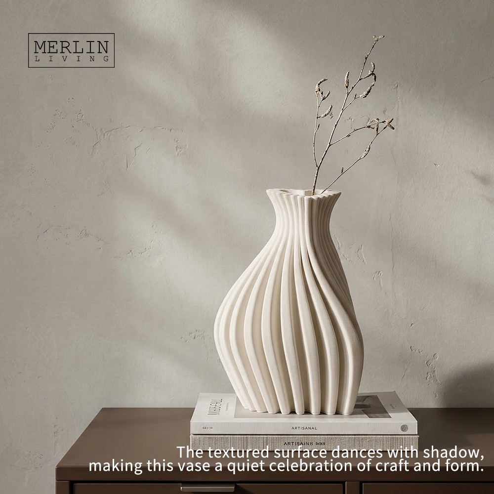 Heart-Shaped 3D Printing Ceramic Vase Home Decor by Merlin Living (2)