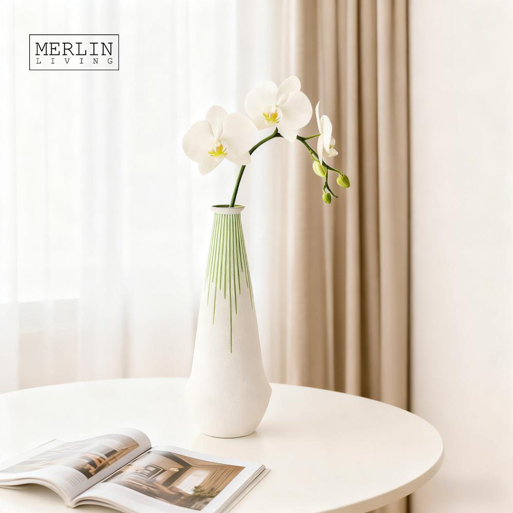 Best Modern Ceramic Scribing Design Tabletop Flower Vase by Merlin ...