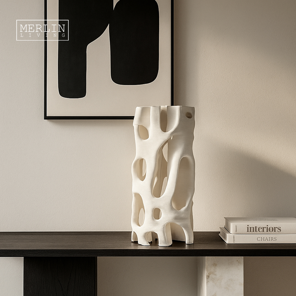 Porous Hollow 3D Printing Ceramic Desktop Vase by Merlin Living (3)