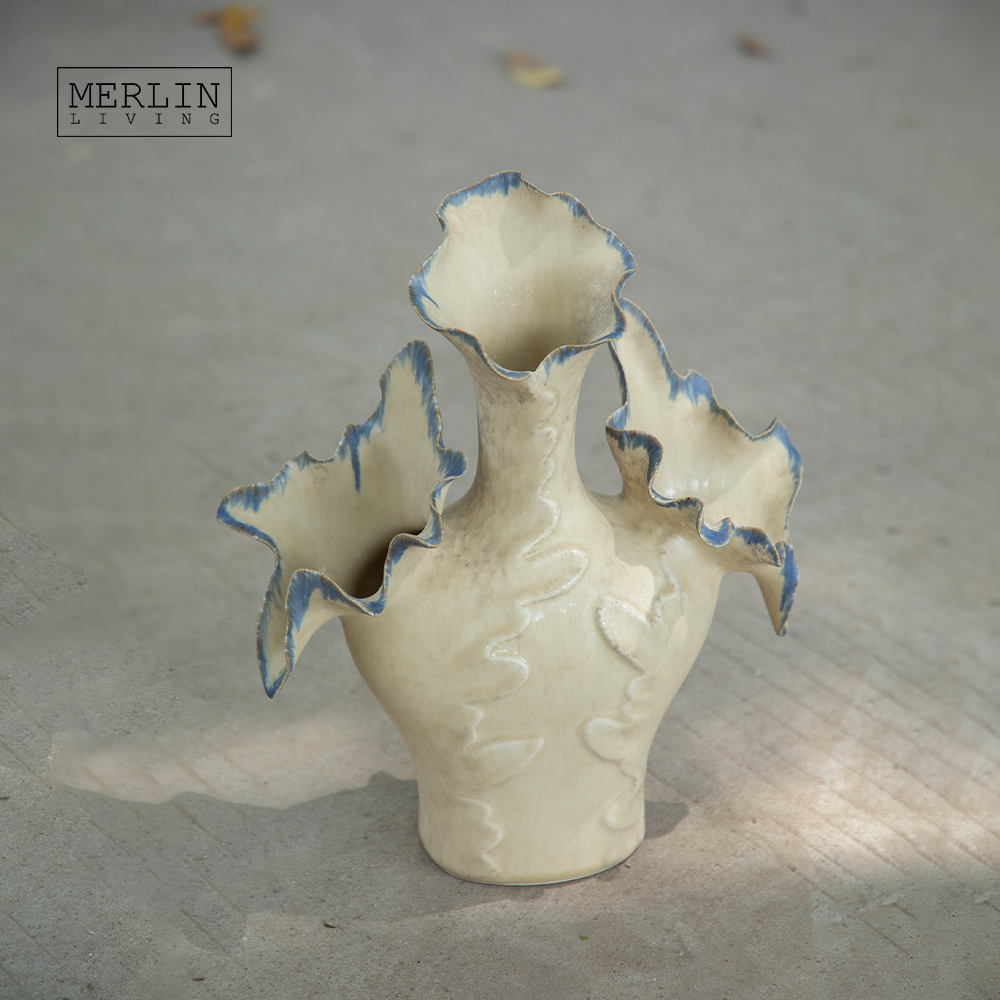 Handmade Ceramic vase Pastoral natural for home decor Merlin Living (4)